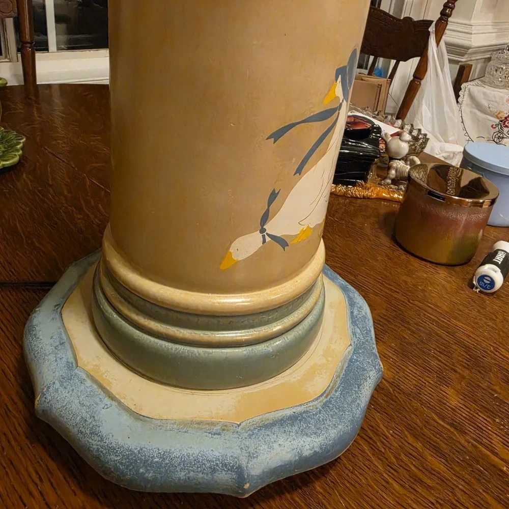 Vintage matching country goose lamp set table lamp & Floor Cottagecore